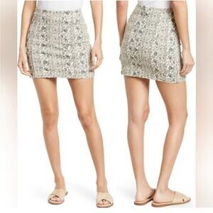 Free people embroidered looking stretch mini skirt